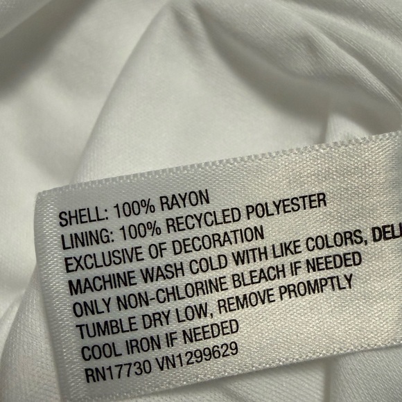 Wild Fable White Mini A-line Dress Flutter Sleeves With Bows Size Small - Picture 14 of 14